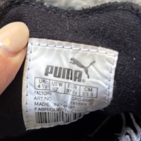 Puma Black and white sneakers with white classic puma design, lightweight, Size - Picture 5 of 7